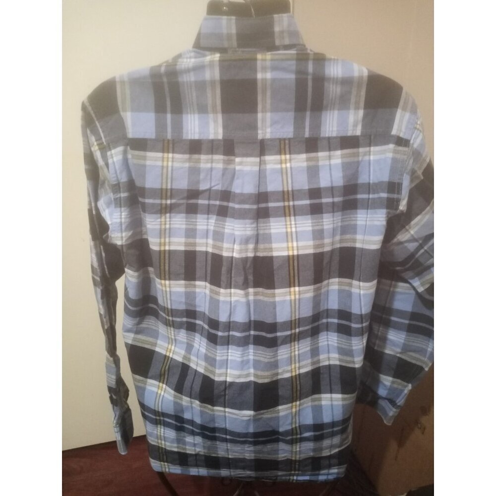 Cinch Men's Long Sleeve Shirt Button Down 100% Cotton, Cowboy, Blue Plaid Size M - Picture 7 of 13